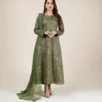 Luxurious Embroidered Chiffon Suit -...