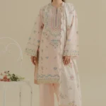 Exquisite Embroidered Jacquard Ensemble -...