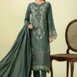 Luxurious Bareeze Dhanak Embroidered Suit...