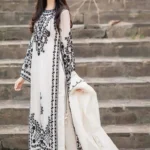 Opulent Lawn Embroidered Suit: Chiffon...