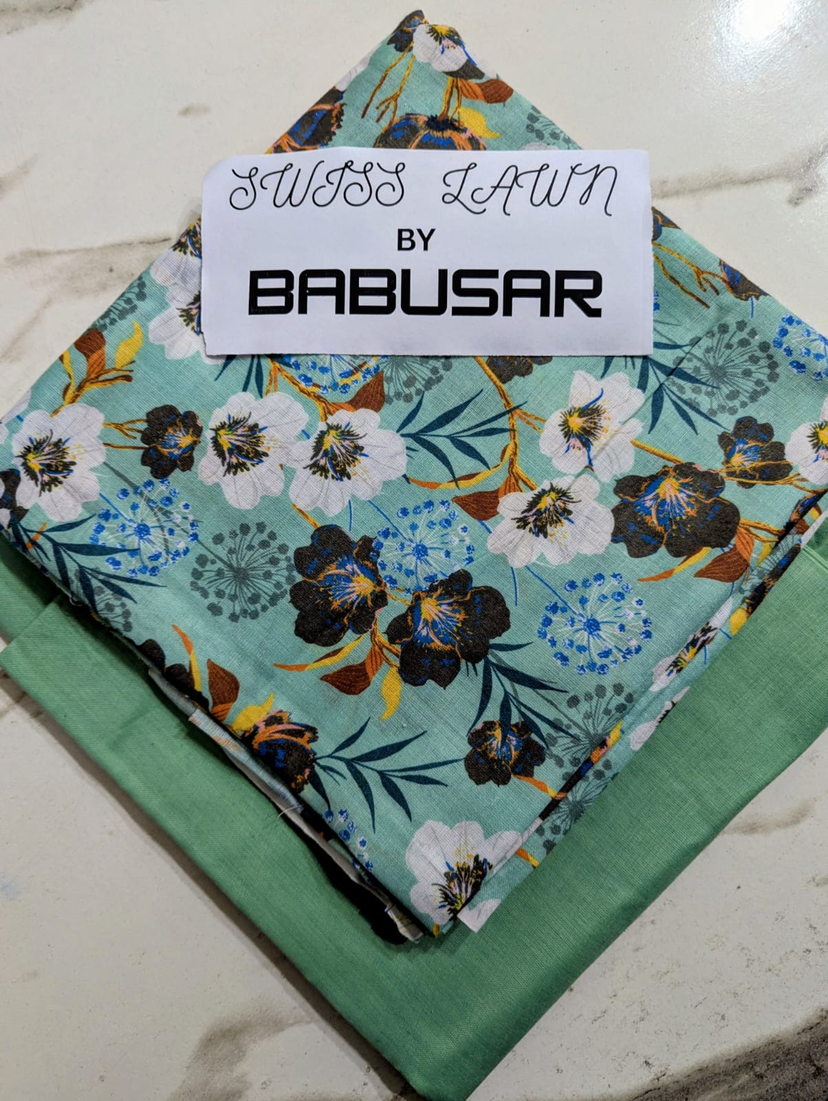 Swiss Lawn 2-Piece Suit by Babusar 2026 | Digital Printed Shirt - Image 8