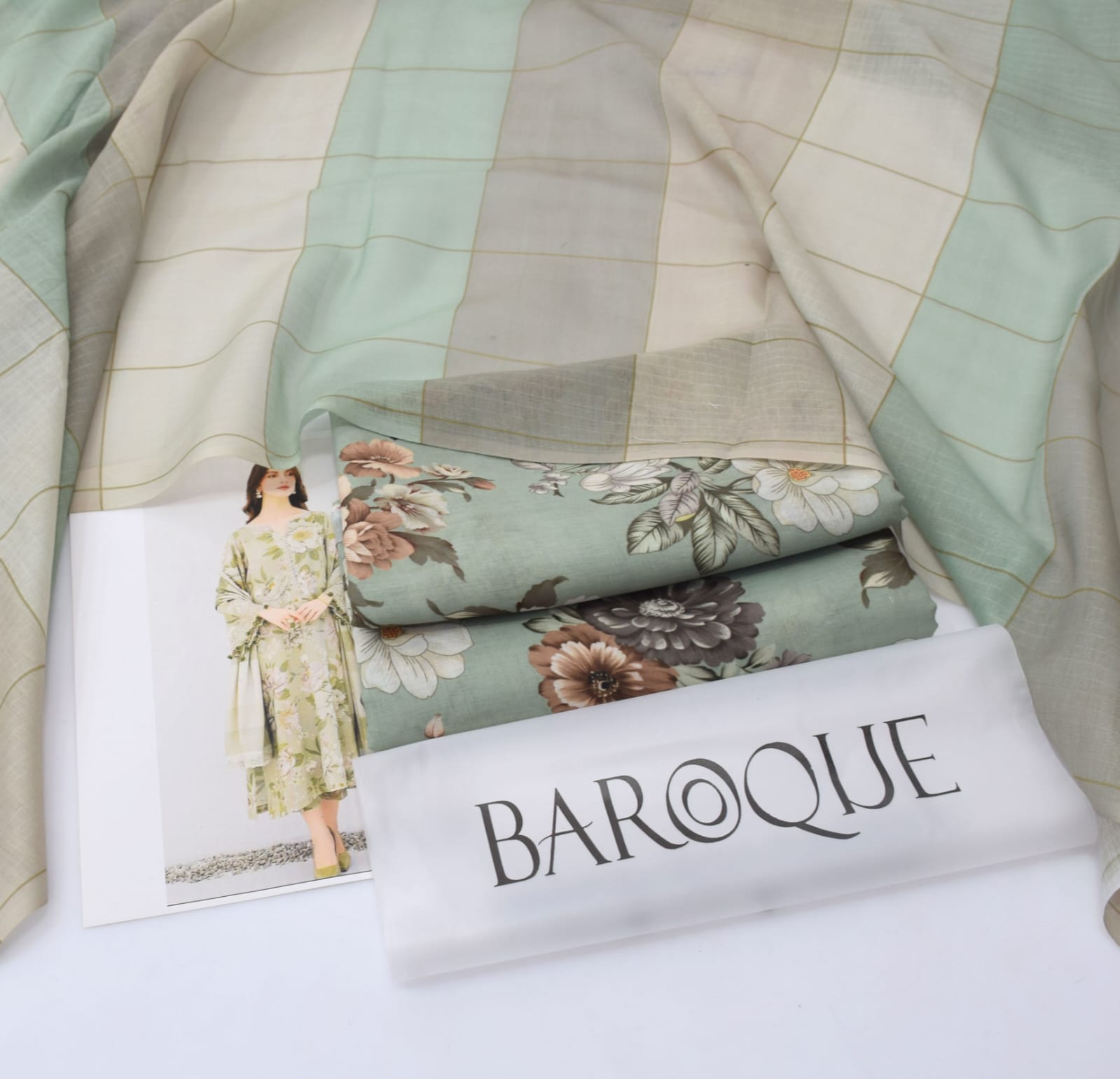 New Swiss Lawn 3-Piece Suit 2026 | Digital Printed with Taana Dora Dupatta - Image 5