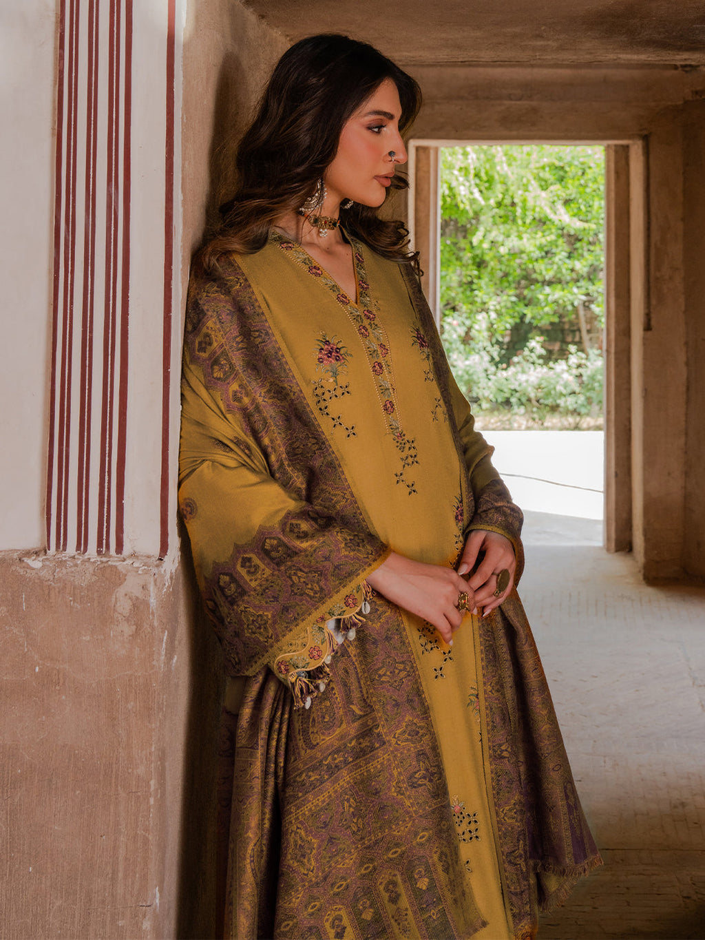 "Golden Ochre" | IZEL Premium Embroidered 3-Piece - Image 4