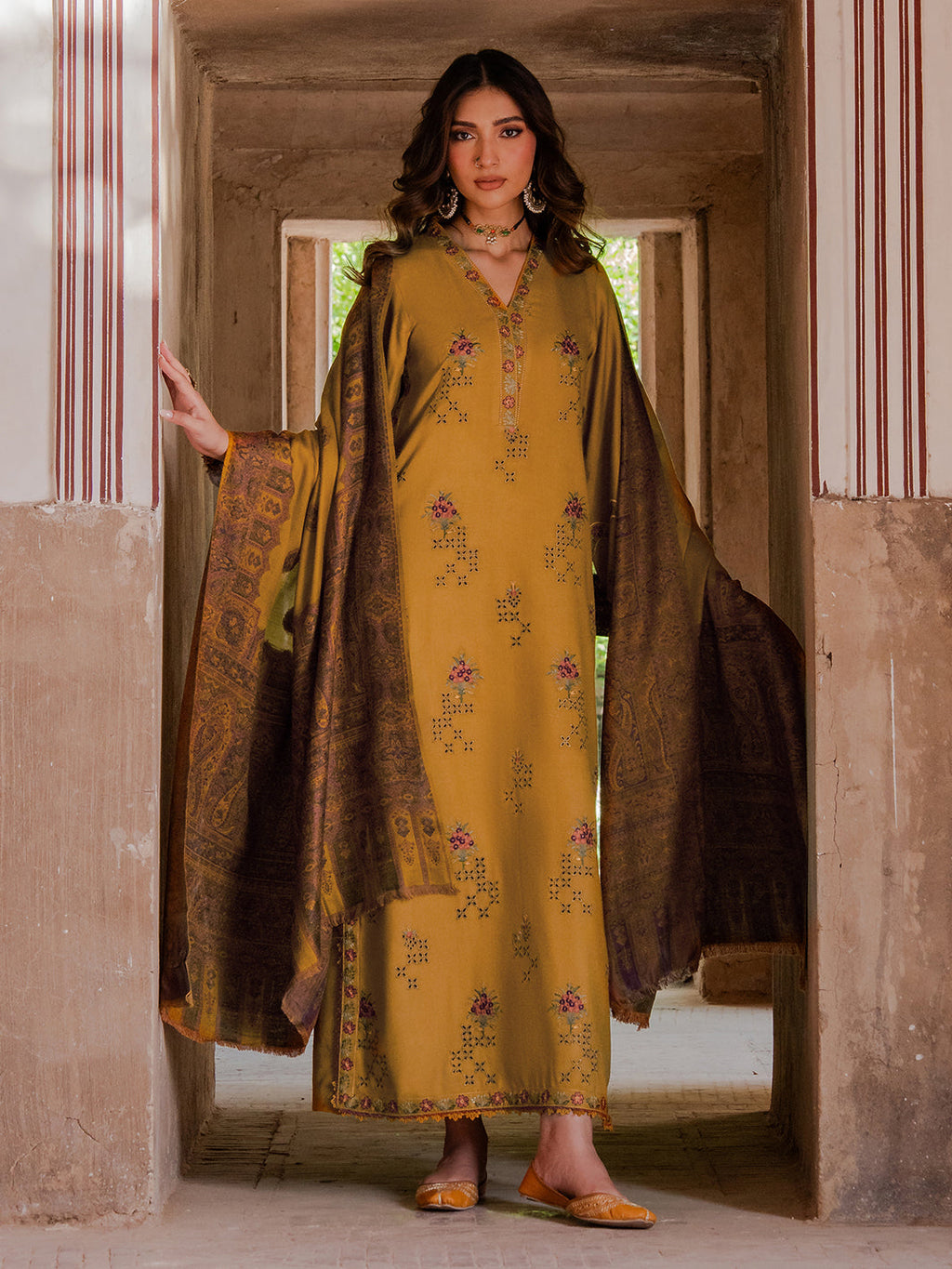 "Golden Ochre" | IZEL Premium Embroidered 3-Piece - Image 5