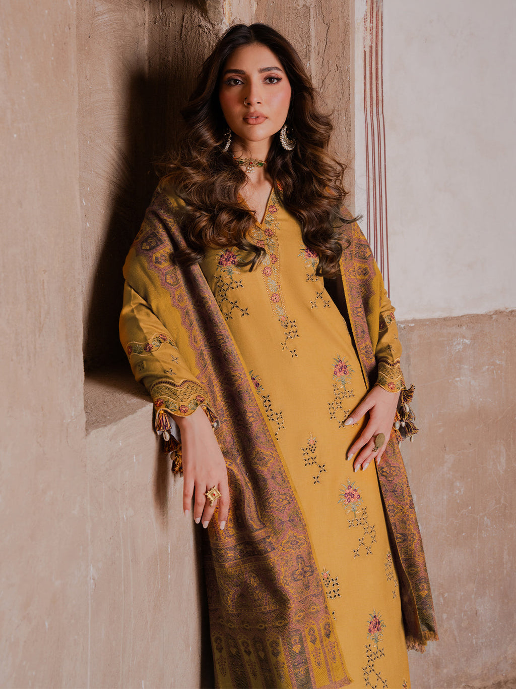 "Golden Ochre" | IZEL Premium Embroidered 3-Piece - Image 7